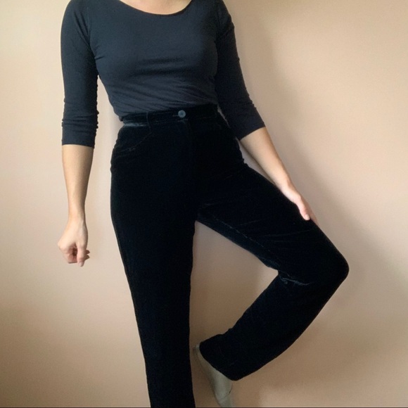 80s Ungaro High Waisted Velvet Pants - Picture 4 of 8